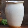Vaso Grande de Terracota Feito à Mão, Vaso de Cerâmica Rústica de Grande Diâmetro para Suculentas e Flores, Vaso de Cerâmica para Plantas Suculentas com Formato de Tronco Velho