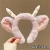 Bonito Dragão Canto Lavar Rosto Cartoon Faixa de Cabelo Mulheres 2024 Novo Cartoon Plush Grampos de Cabelo Faixa de Cabelo Faixa de Cabelo de Pressão