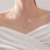 2025 Nuevo Estilo Collar de Lazo Brillante con Diamantes Estilo Coreano Fresco Femenino Elegante Diseño de Nicho Estilo Genial Cadena para la Clavícula