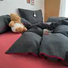 Conjunto de Roupa de Cama de Algodão 100% Puro Grau Materno e Infantil Classe A Conjunto de Quatro Peças Lençóis de Algodão Puro Capas de Edredom Lençóis com Elástico Conjunto de Três Peças Dormitório Toque de Luxo Quarto Principal