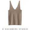 Elegante camisola de malha de cashmere justa com decote em V, estilo socialite para mulheres, novo top de camada interna para outono e inverno