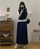 Ropa para Mujer Tallas Grandes: Elegante, Versátil, Sencillo Top de Manga Corta con Dobladillo de Encaje, Chaleco y Pantalones de Pierna Ancha, Elegante Conjunto Casual de Tres Piezas