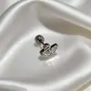 Brincos de Liga de Titânio de Grau Médico com Zircônia para Mulheres, Piercings de Cartilagem da Orelha, Piercings para Cicatrização de Furos na Orelha, Piercings da Cóclea, Brincos de Espiral Interna, Joias de Orelha de Aço Titânio Não Removíveis