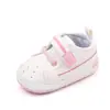 Zapatos para Bebé de 0-1 Año Velcro Blanco Piel PU Zapatos Deportivos para Bebé Zapatos Casuales para Niños Pequeños Primavera y Otoño BMH3013