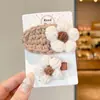 Grampo de Cabelo Estilo Coreano de Alta Qualidade com Estampa de Leopardo Presilha Reta Pequena Flor para Menina Presilha BB Elegante e Exquisita Presilha para Franja Presilha de Cabelo Infantil