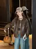 Chaqueta para Niñas Rantuo 2026 Otoño Nueva Moda Abrigo de Cuero PU de Doble Cara para Niños Mayores Top Casual Venta al por Mayor Transfronteriza