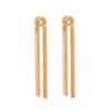 Real Gold galvanizado longo elegante brincos de borla para mulheres nova moda simples luz luxo nicho design brincos de alta qualidade