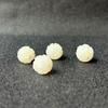 Jade blanco raíz de bodhi tallado cuentas de loto lote suelto con cuentas de cuero hechas a mano cuentas sueltas diy pulsera cadena de cuentas accesorios