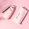 Paraguas Plegable de Cinco Pliegues y Seis Varillas con Protección UV, Paraguas de Sol para Mujer, Paraguas de Bolsillo, Paraguas Plegable con Recubrimiento Negro, Paraguas para Lluvia y Sol, Logo Personalizable, Ligero