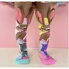 Tem Internet Transfronteiriça Popular Meninas Fofas Meia-cança Moda Tridimensional Feito à Mão Orelha Meias Feitas à Mão Mickey Minnie Coelho