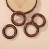 Anillos de Madera Redondos para Manualidades, Colgantes de Anillo de Madera Color Madera Natural, Accesorios para Carrillones de Viento Hechos a Mano DIY