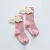 Calcetines para Niños Primavera y Otoño Estilo Coreano Unisex de Caña Media Calcetines de Moda Calcetines Holgados con Alas Calcetines Antideslizantes para Piso de Bebé Calcetines para Niños Pequeños