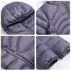 Casaco de Penas Espesso de Pato Branco 90 Graphene Rumeng Dongli para Inverno, Quente, para Esportes ao Ar Livre, Impermeável, com Capuz