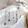 Suministro Mayorista de Fábrica de Origen Silla de Baño Antideslizante 8 Agujeros Altura Ajustable Desmontable Sin Herramientas Silla de Baño para Ancianos
