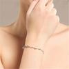 Pulsera de trémolo chapada en plata estilo coreano con cristal azul, para mujer, creativa, moderna, con diamantes, relámpago, personalidad, sencilla