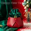 Bolsa de Couro Maçã de Natal Bolsa de Presente Bolsa de Veludo Véspera de Natal Sacola de Doces e Presentes Caixa de Presente Fruta Ping an