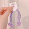 Cuerda larga estilo coreano para el pelo de niños, doble cabeza, celebridad de Internet, accesorios para el pelo, bola, cabeza de conejo, cuerda, banda de goma de alta elasticidad para bebé, tocado