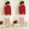 Estudio Fotográfico Nuevo Tema de Año Nuevo Traje Rojo Atmósfera Chica Dulce Interior Foto Fotografía Arte Foto Ropa