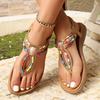 Sandalias de Moda 2025 para Mujer en Amazon Europa y América, Estilo Casual Simple y Ligero con Pedrería, Chanclas de Talla Grande