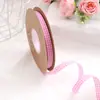 Fita Xadrez de 1cm Laço de Fita Acessórios Artesanais DIY Flores Decoração de Caixa de Presente para Bolo Fita Xadrez