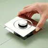 Desagüe de Piso Cuadrado Antiatascos Antiolor Universal para Baño con Tapa de Drenaje Cerrada por Resorte Activada con el Pie