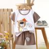 Terno de manga curta das crianças algodão meninos T-shirt bebê verão roupas infantis meninas shorts roupas do bebê verão atacado