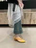 Primeiro Encontro com os Sapatos Mary Jane de Salto Grosso Nicho Estilo Francês para Mulheres, Sapatos Rasos de Bico Apontado Primavera/Verão 2026, Sapatos Rasos Pequenos de Couro Macio