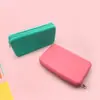 Bolsa cosmética de silicona creativa, cuadrada, impermeable, para viaje, portátil, bolsa de almacenamiento de silicona, neceser, bolsa de silicona