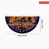 Bandeira em forma de leque de meio círculo de Halloween transfronteiriça, abóbora, fantasma, palhaço, decoração de jardim, exclusiva para o Festival da Amazon, personalizável com seu próprio design
