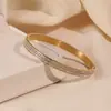 Pulseira de Aço Inoxidável Atacado Transfronteiriço Ouro 18K High-End Trevo de Quatro Folhas Joias Que Não Desbotam Pulseira de Titânio Joias