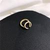2020 celebridad de internet nuevo estilo japonés y coreano cool simple hebilla de oreja arete de clip de doble anillo falso clip para cartílago de oreja