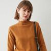 Suéter de gola alta cruzado atacado feminino slim outono e inverno novo top base interno de manga comprida suéter pullover