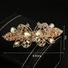 Horquilla con diamantes de imitación, horquilla con flores, tocado, linda niña, pinza para el pelo, pinza para el pelo, flequillo, pinza superior con resorte