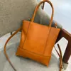 Bolsa Feminina de Couro Bovino Tanning Retrô Personalizada, Bolsa Transversal Grande para o Dia a Dia, Bolsa de Ombro Portátil Fashion e Versátil