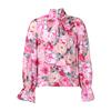 D342 Moda Europeia e Americana Feminina 2023 Nova Elegante Slim Estampa Alça Camisa Tamanho Grande Africana Comércio Exterior Camisa