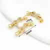 Fecho Conector para Colar de Pérolas de Duas Pernas com Microincrustação de Ouro 18K de Alta Retenção de Cor Acessórios para Joias DIY Acessórios de Cobre B68