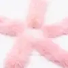 Bola de Pelo de Visón Real 3*7cm Pajarita Pompones de Visón Bola de Pelo de Conejo Accesorio para el Cabello de Lazo DIY con Elementos de Estilo Nacional