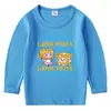 Camiseta de algodón para niños estilo coreano primavera y otoño cuello redondo manga larga básica camiseta interior para niños y niñas camiseta para bebé