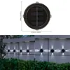 Lâmpada solar externa lâmpada de parede para pátio lâmpada de atmosfera à prova de chuva holofote de cerca layout de varanda jardim lâmpada lavadora de parede externa