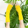 Nuevo Punto de Perlas Lana Mangas Medias Estilo Coreano Fluorescente Color Puro Moda Estilo Japonés Estilo Jk Estilo Preppy Mangas para Brazos