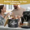 Caja de Almacenamiento de Granos de Café de Madera Transfronteriza con Tapa Mostrador Caja de Madera Multiusos Estación de Café Almacenamiento de Filtros Cubo