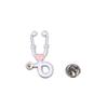 Broche Médico Europeu e Americano de Comércio Exterior Transfronteiriço Feminino Doutora Enfermeira Acessórios Estetoscópio Alfinete Desenho Animado Emblema de Liga