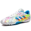 7255 Chuteiras de Futebol Cano Baixo Couro Spikes Unhas Quebradas Sola Plana Sola de Borracha Prego Infantil Adolescente Adulto Tênis Masculino e Feminino
