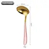 Colher para Hot Pot Tendência Aço Inoxidável 304 Colher de Sopa para Hot Pot Doméstico Colher Escumadeira Colher de Arroz Colher Comunal Versão Espessada Colher em Várias Cores