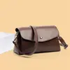 Bolso Transfronterizo para Mujer, Bolso de Hombro Nuevo, Cremallera Doble Capa Retro Nueva, Bolso Cruzado de Color Sólido Simple y Moderno, Bolso Cuadrado Pequeño para Viajes