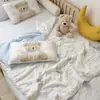 Manta de Verano de Gasa de Doble Capa para Niños con Diseño de Sirena Lavable a Máquina Fresca para Bebé Guardería Piel de Hielo Pequeña Manta con Aire Acondicionado