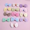 Accesorios para el cabello de moños pequeños y delicados rellenos de tela, pinzas para el cabello con forma de hueso, accesorios DIY para zapatos y calcetines, y otros materiales para manualidades