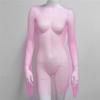 Popular Transfronterizo Europeo y Americano para Mujer Malla Diamante Brillante Red de Pescado Vestido Sexy Delgado Club Nocturno Atractivo Manga Larga Falda de Red