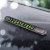 Placa metálica para estacionamiento temporal de coche, placa con número de teléfono móvil, deslizante, oculta, creativa, luminosa, para estacionamiento temporal