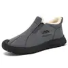 Sapatos Masculinos 2026 Outono Inverno Nova Chegada Dropshipping Slip-on Casuais de Algodão Sapatos de Pelúcia Engrossados Estilo Pai Caminhada ao Ar Livre Sapatos de Algodão